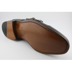 MONKSTRAP DOBLE HEBILLA PUNTERA RECTA BERWICK MODELO 5212 H915 BOXCALF NEGRO PISO SUELA