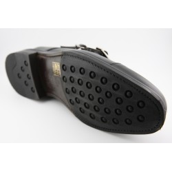 MONKSTRAP DOBLE HEBILLA PUNTERA RECTA BERWICK MODELO 4925PR H150 BOXCALF NEGRO PISO RUBBER