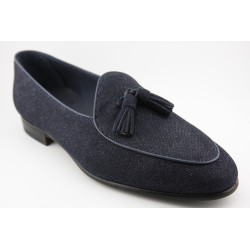 BELGIAN SHOES BORDON Y BORLAS BERWICK MODELO 4951PR H240 TELA DENIM 3185 JEANS PISO SPAY 229