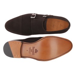 MONKSTRAP DOBLE HEBILLA PUNTERA RECTA BERWICK MODELO 3637-K4 H156 SUPERBUCK CAFE PISO SUELA