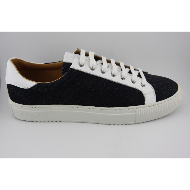 SNEAKER BLUCHER BERWICK MODELO D542PR H151D TELA LINO VIEJO CORDONERA VEGANO BLANCO PISO GOMA MARGOM KOBE BLANCO