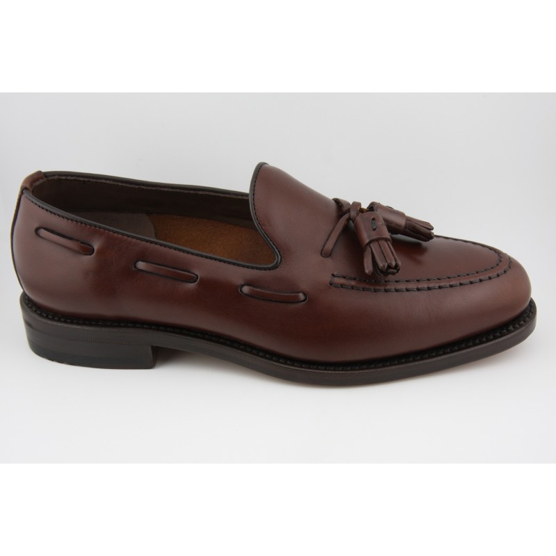 MOCASIN BORDON Y BORLAS  BERWICK MODELO 5139PRF H08F CROSS TABACO PISO SUELA FLEX