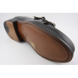 MOCASIN BORDON DOBLE HEBILLA BERWICK MODELO 5621PRF H08F ROIS NEGRO PISO SUELA FLEXIBLE