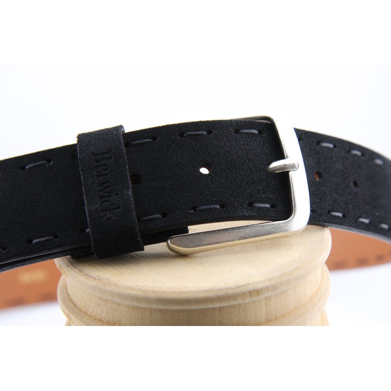 CINTURON SPORT BERWICK MODELO 405062PR L43 REPELLO GUM OIL NEGRO HEB ARGENTO INGLESE