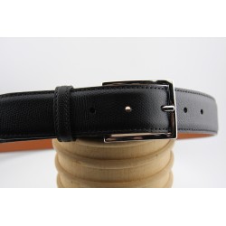 CINTURON VESTIR BERWICK MODELO 700535PR C39 RUSH CALF NEGRO GRABADO HEBILLA NIQUEL