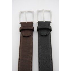 CINTURON VESTIR BERWICK MODELO 700535PR C39 RUSH CALF 2444 MARRON GRABADO HEBILLA NIQUEL
