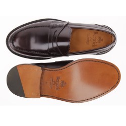 MOCASIN CON BORDON Y COSTURA EN PUNTERA MODELO 11053-K1 H768 ROIS MARRON PISO SUELA