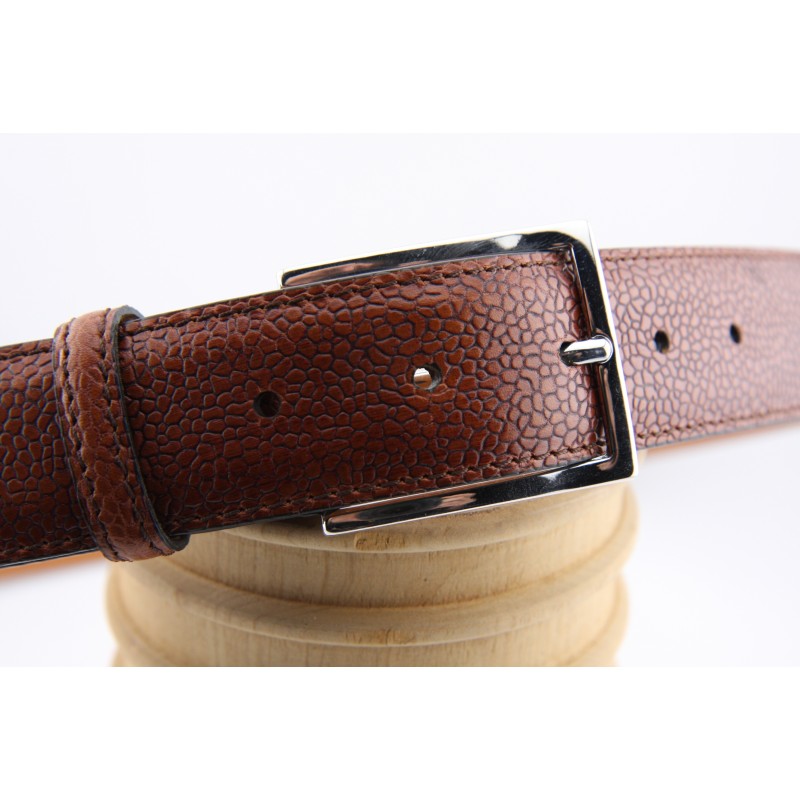 CINTURON VESTIR BERWICK MODELO 700535PR C39 COUNTRY CALF 178 GRABADO HEBILLA NIQUEL