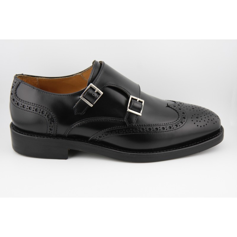 MONKSTRAP DOBLE HEBILLA PALA VEGA BERWICK MODELO 4933PR H150 ROIS NEGRO PISO RUBBER