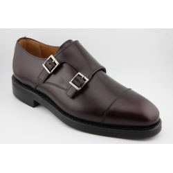 MONKSTRAP DOBLE HEBILLA PUNTERA RECTA BERWICK MODELO 4925PR H150 ROIS CORDOVAN PISO RUBBER