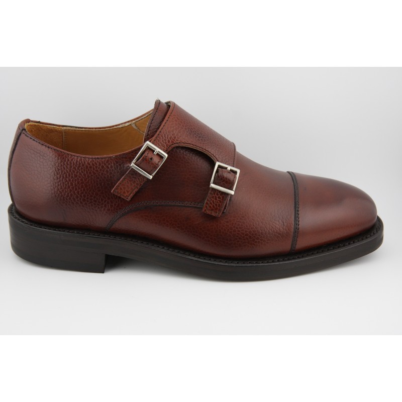 MONKSTRAP DOBLE HEBILLA PUNTERA RECTA BERWICK MODELO 4925PR H150 COUNTRY CALF 178 PISO RUBBER
