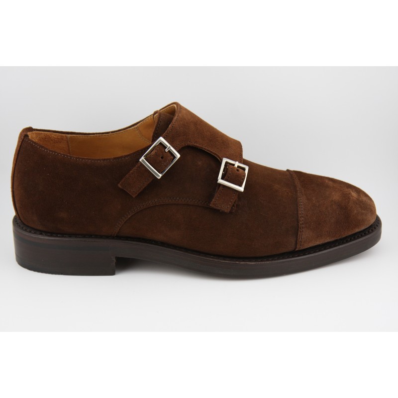 MONKSTRAP DOBLE HEBILLA PUNTERA RECTA BERWICK MODELO 4925PR H150 REPELLO SNUFF PISO RUBBER