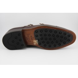 MONKSTRAP DOBLE HEBILLA PUNTERA RECTA BERWICK MODELO 4925PR H150 VEGANO MOKA PISO RUBBER