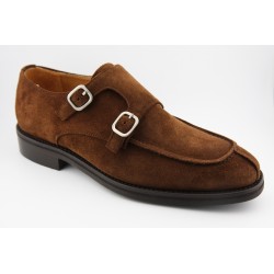 MONKSTRAP DOBLE HEBILLA BORDON Y COSTURA PUNTERA BERWICK MODELO 3143PR H150 REPELLO SNUFF PISO RUBBER