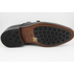 MONKSTRAP DOBLE HEBILLA BORDON Y COSTURA PUNTERA BERWICK MODELO 3143PR H150 ROIS NEGRO PISO RUBBER