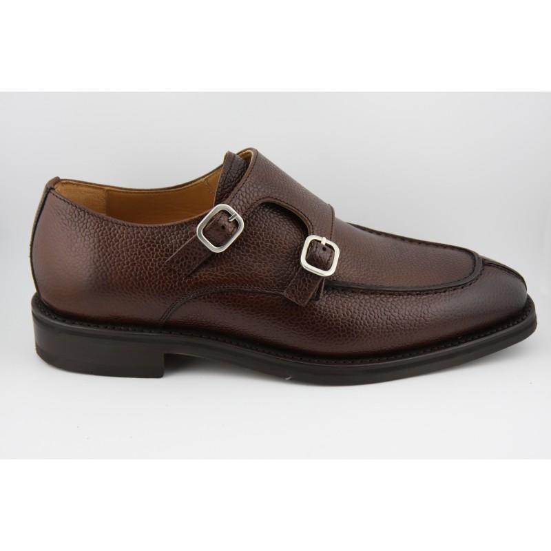 MONKSTRAP DOBLE HEBILLA BORDON Y COSTURA PUNTERA BERWICK MODELO 3143PR H150 COUNTRY CALF NIGER PISO RUBBER