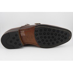 MONKSTRAP DOBLE HEBILLA BORDON Y COSTURA PUNTERA BERWICK MODELO 3143PR H150 COUNTRY CALF NIGER PISO RUBBER