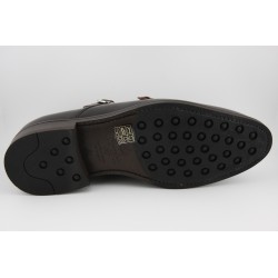 MONKSTRAP DOBLE HEBILLA BORDON Y COSTURA PUNTERA BERWICK MODELO 3143PR H150 ROIS MARRON PISO RUBBER