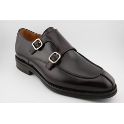 MONKSTRAP DOBLE HEBILLA BORDON Y COSTURA PUNTERA BERWICK MODELO 3143PR H150 ROIS MARRON PISO RUBBER