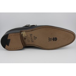 MONKSTRAP DOBLE HEBILLA PUNTERA RECTA BERWICK MODELO 4484PRJR H177  BOXCALF NEGRO PISO ROBLE