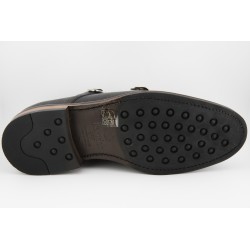 MONKSTRAP DOBLE HEBILLA PUNTERA RECTA BERWICK MODELO 4494PR H184 JOCKER/COUNTRY CALF NEGRO PISO RUBBER