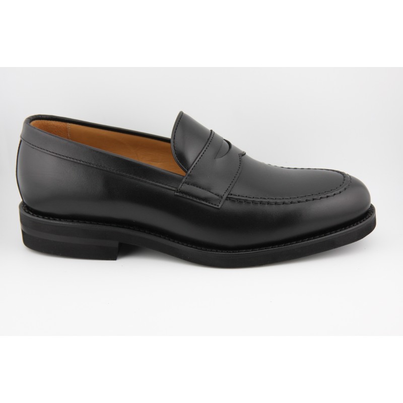 MOCASIN BORLAS BERWICK MODELO 4545PRXL H184 BOX CALF NEGRO PISO EXTRA LIGHT