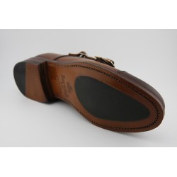 DOBLE MONKSTRAP PUNTERA RECTA BERWICK MODELO 117PRF H0S-2 CRUST MARRON MEDIO PISO SUELA INYECTADA FLEXIBLE