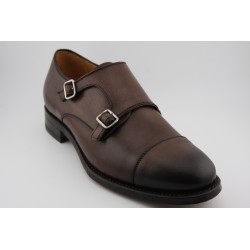 DOBLE MONKSTRAP PUNTERA RECTA BERWICK MODELO 117PRF H0S-2 CRUST TESTA PISO SUELA INYECTADA FLEXIBLE