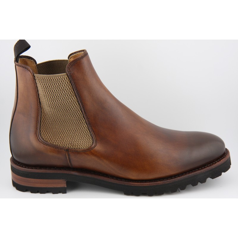 BOTIN CHELSEA PALA LISA BERWICK MODELO 119PRF H0S-2 CRUST MARRON MEDIO PISO PATIN VELETA FLEXIBLE