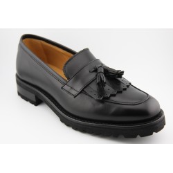 MOCASIN BORDON BORLAS Y FLECOS BERWICK MODELO 166PRF H0S-2 BOXCALF NEGRO PISO PATIN VELETA FLEXIBLE