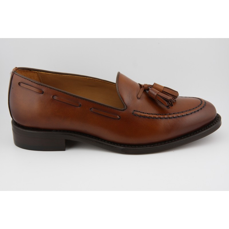 MOCASIN BORDON Y BORLAS BERWICK MODELO 193PRF H0S-2 NOMERA CUERO PISO SUELA INYECTADA FLEXIBLE