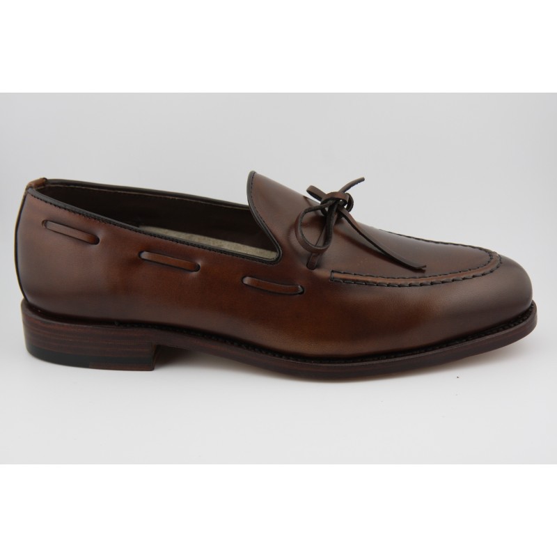 MOCASIN BORDON Y LAZO  BERWICK MODELO 5524PRF H8F CRUST MARRON MEDIO PISO SUELA FLEXIBLE