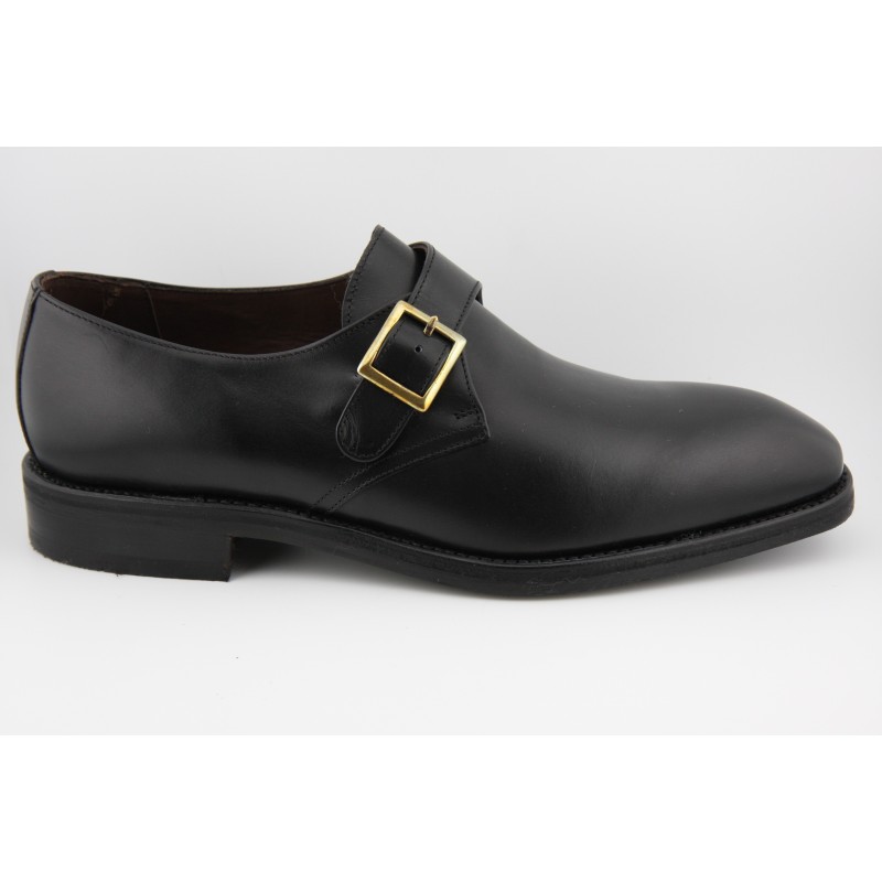 MONKSTRAP HEBILLA BERWICK MODELO 5232PR H15  BOXCALF NEGRO PISO RUBBER