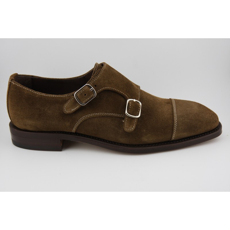 MONKSTRAP DOBLE HEBILLA PUNTERA RECTA BERWICK MODELO 5212PRJR H15 FLORENCE NOCE PISO ROBLE