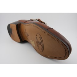 MONKSTRAP DOBLE HEBILLA PUNTERA RECTA BERWICK MODELO 5212PRJR H15 NOMERA CUERO PISO ROBLE
